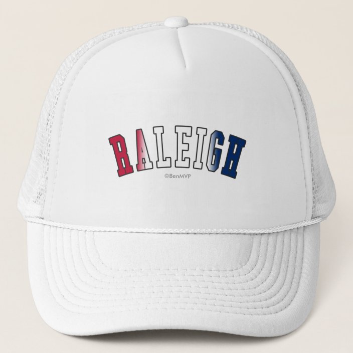 Raleigh in North Carolina State Flag Colors Mesh Hat