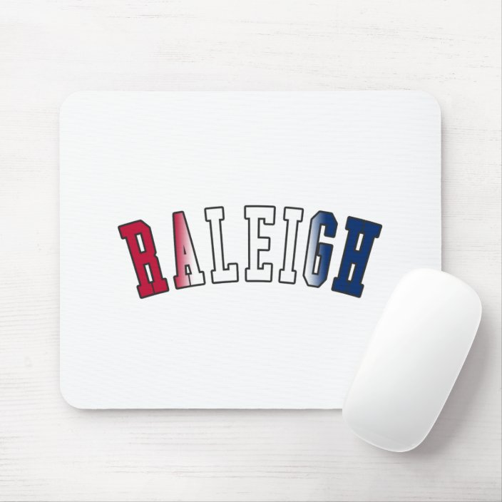 Raleigh in North Carolina State Flag Colors Mouse Pad