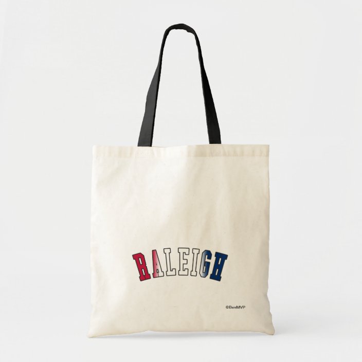 Raleigh in North Carolina State Flag Colors Tote Bag