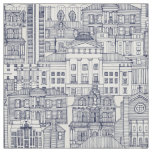 Raleigh NC toile blue Fabric