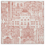 Raleigh NC toile paprika Fabric