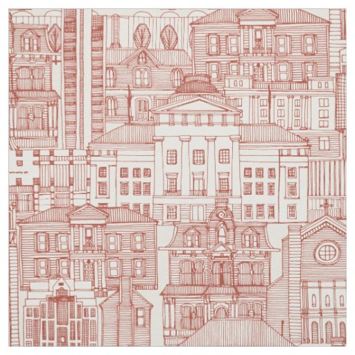Raleigh NC toile paprika Fabric