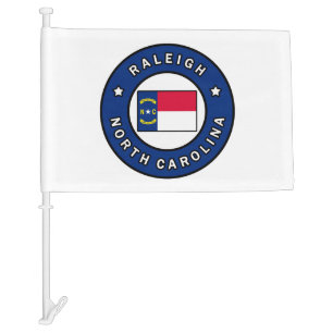 Raleigh North Carolina Car Flag
