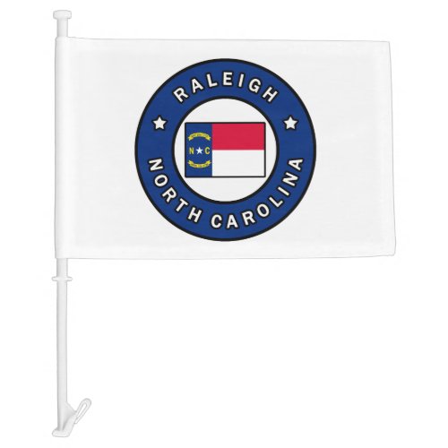 Raleigh North Carolina Car Flag