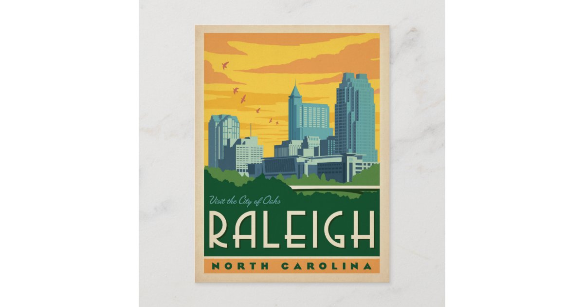 Raleigh, North Carolina | City of Oaks Postcard | Zazzle