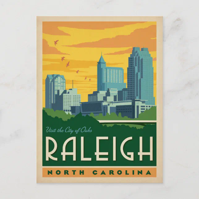 Raleigh, North Carolina | City of Oaks Postcard | Zazzle