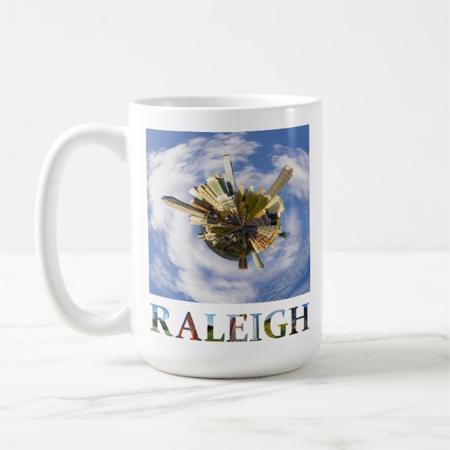 Raleigh North Carolina City Skyline Travel Photo Coffee Mug (Left)