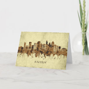 Raleigh North Carolina Cityscape Holiday Card