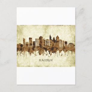 Raleigh North Carolina Cityscape Invitation Postcard