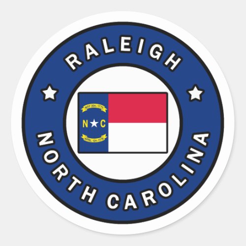 Raleigh North Carolina Classic Round Sticker
