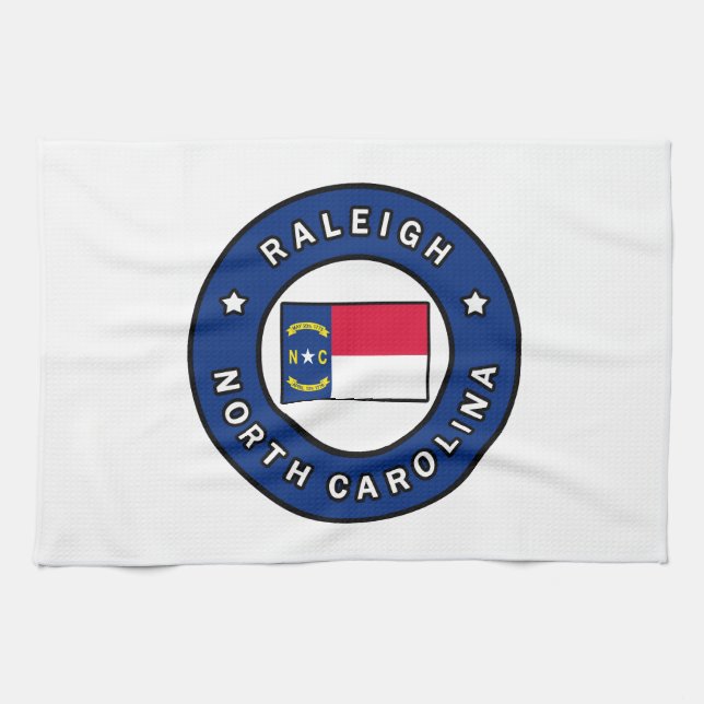 Raleigh North Carolina Kitchen Towel (Horizontal)