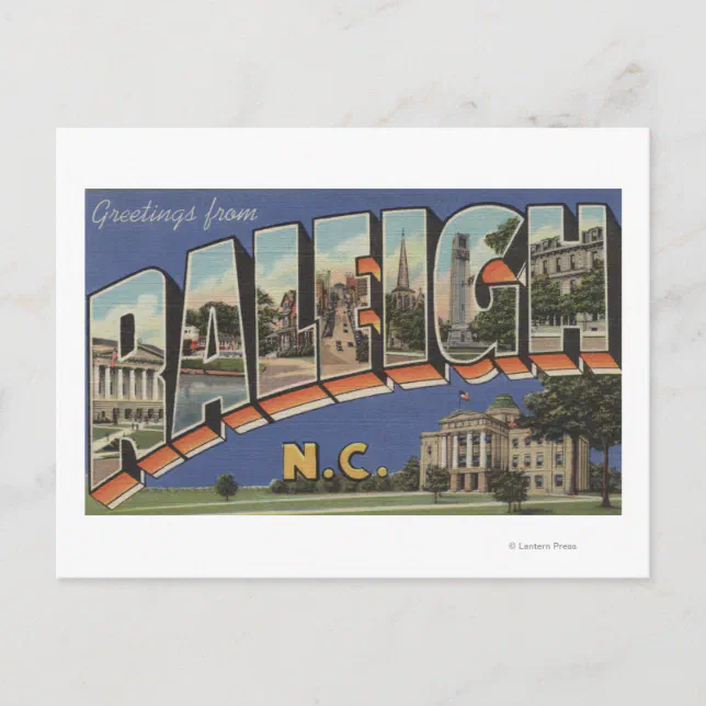 Raleigh, North Carolina - Large Letter Scenes 2 Postcard | Zazzle