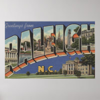 Raleigh, North Carolina - Large Letter Scenes