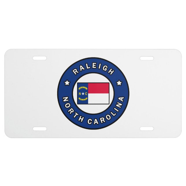 Raleigh North Carolina License Plate (Front)