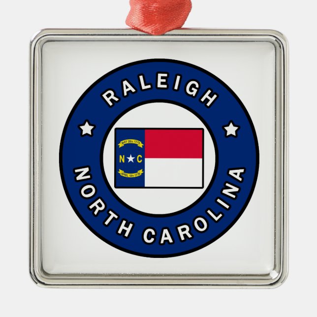 Raleigh North Carolina Metal Ornament (Front)
