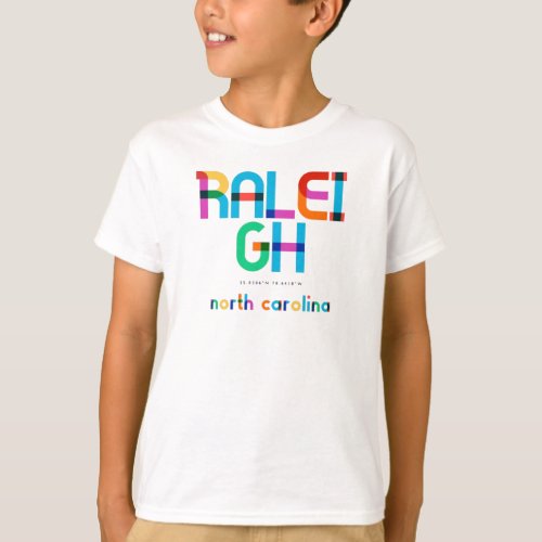 Raleigh North Carolina Mid Century Pop Art T_Shirt