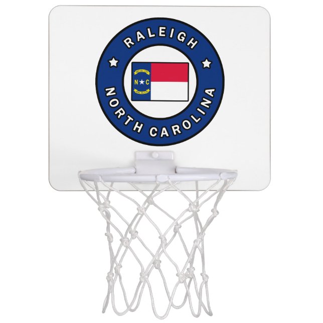 Raleigh North Carolina Mini Basketball Hoop (Front)