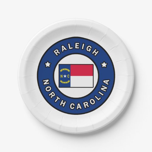 Raleigh North Carolina Paper Plates