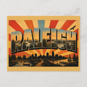 Raleigh North Carolina River Lake Forest Art Postcard