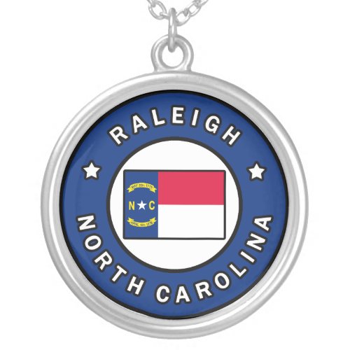 Raleigh North Carolina Silver Plated Necklace