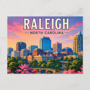 🌳 Raleigh North Carolina Skyline Views Postcard