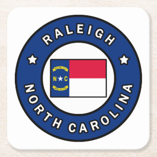 Raleigh North Carolina Square Paper Coaster