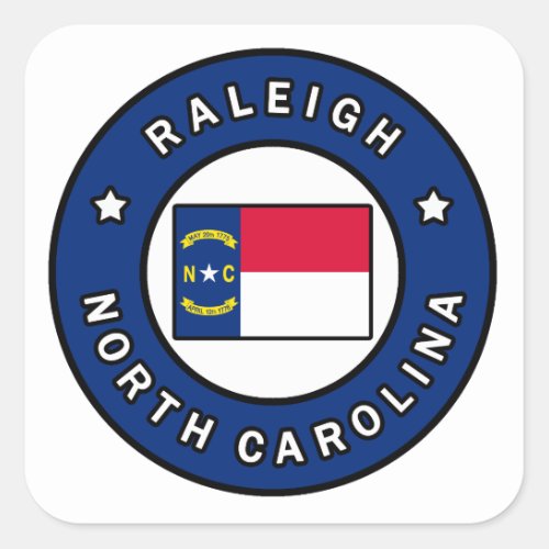 Raleigh North Carolina Square Sticker