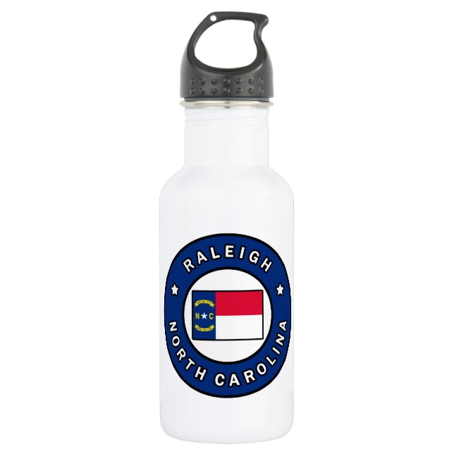 Raleigh North Carolina Stainless Steel Water Bottle (Front)