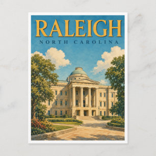 Raleigh North Carolina State Capitol GeoSaga Postcard