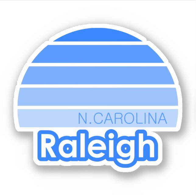 Raleigh North Carolina  Sticker (Front)