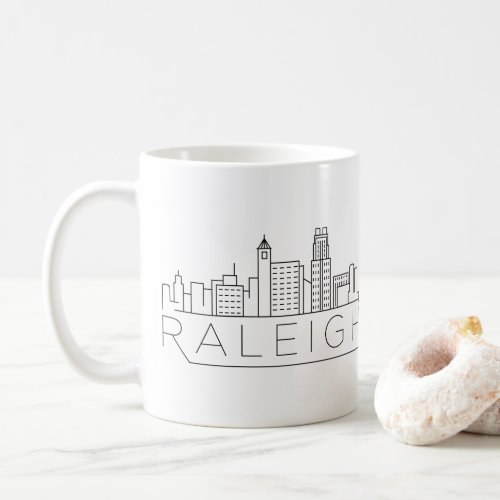 Raleigh North Carolina Stylized Skyline Coffee Mug