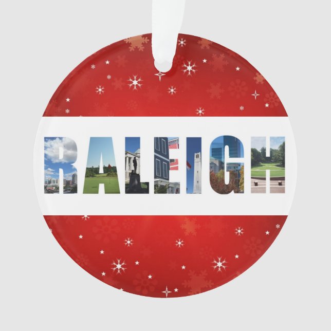 Raleigh North Carolina Travel Photos Christmas Ornament (Front)