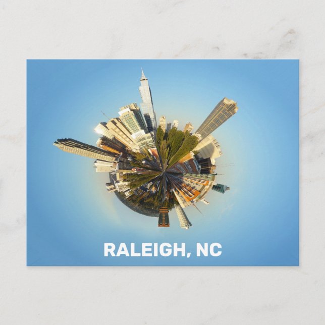 Raleigh North Carolina Unique City Skyline Photo Postcard (Front)