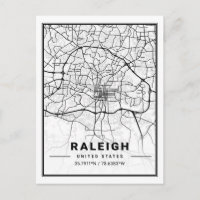 Raleigh North Carolina USA Travel City Map