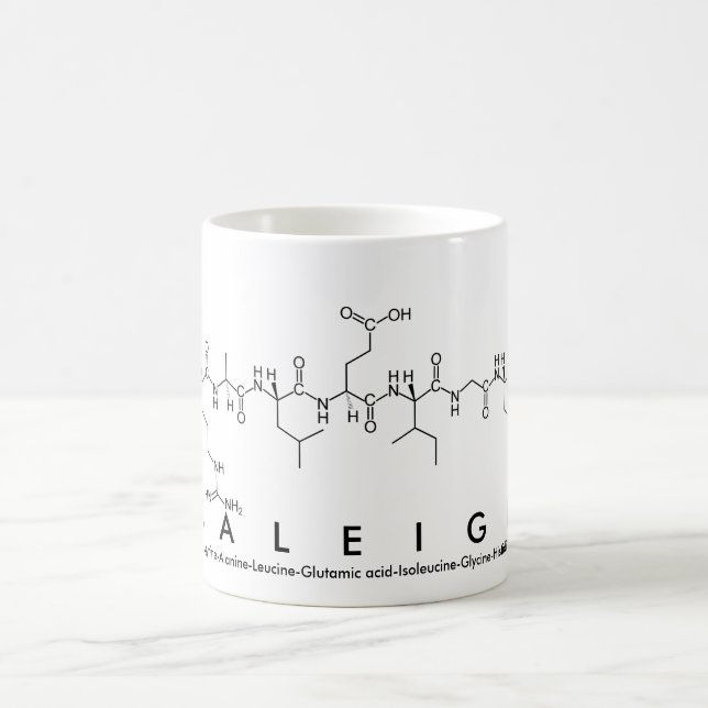 Raleigh peptide name mug (Center)