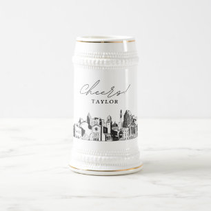 Raleigh Personalized Skyline Beer Stein