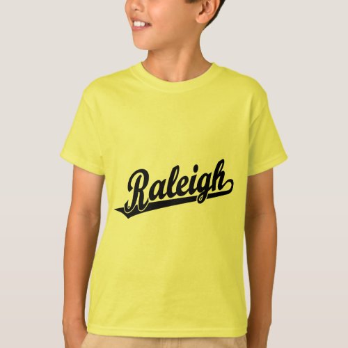 Raleigh script logo in black T_Shirt