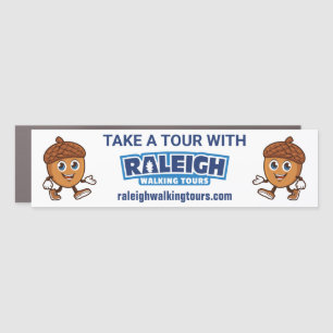 Raleigh Walking Tours Cute Acorn Car Magnet