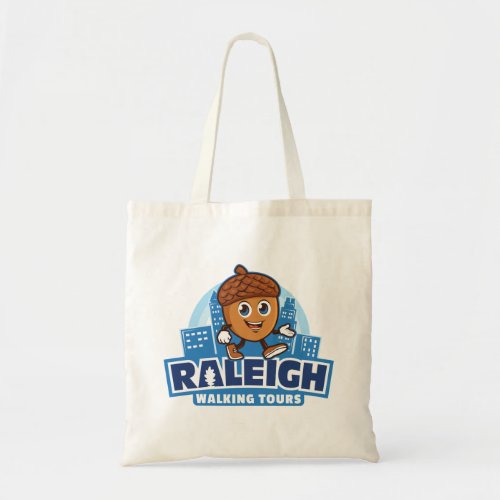 Raleigh Walking Tours Cute Acorn Logo Tote Bag
