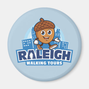Raleigh Walking Tours Cute Acorn Magnet