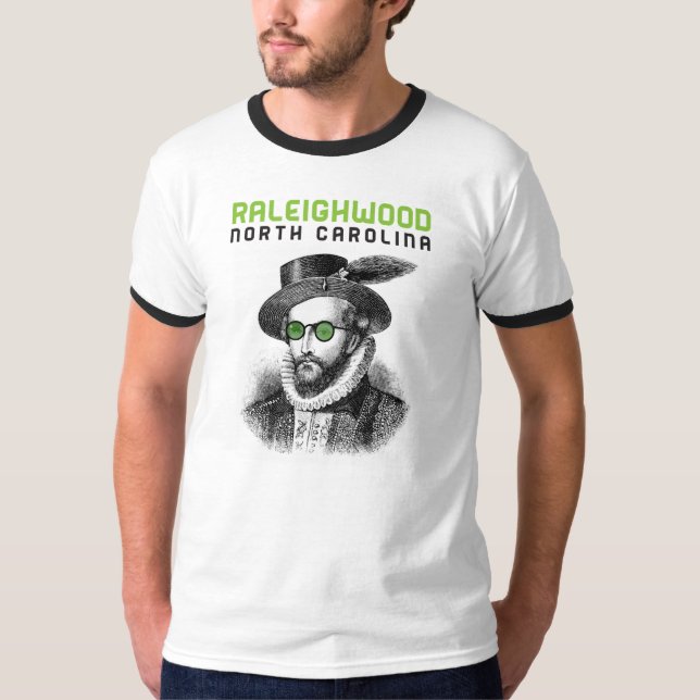 Raleighwood Sir Walter Raleigh NC North Carolina T-Shirt (Front)