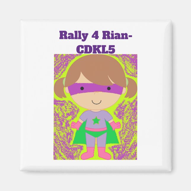 Rally 4 Rian Gear to Support CDKL5 Awareness month Magnet (Front)