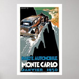 Rally Automobile Monte Carlo Poster