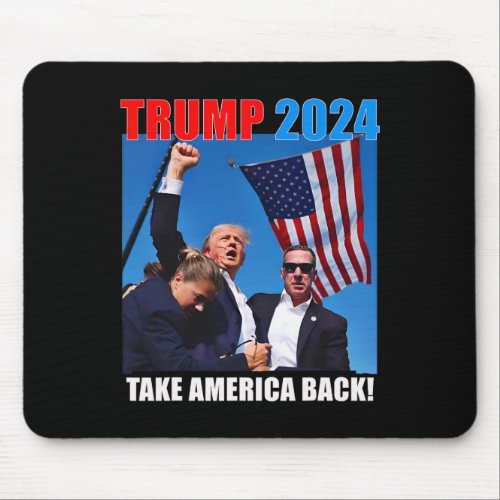 Rally Bullet Proof Donald Trump 2024 Fight Fight F Mouse Pad