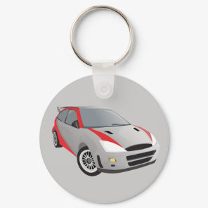Rally Car Keychain