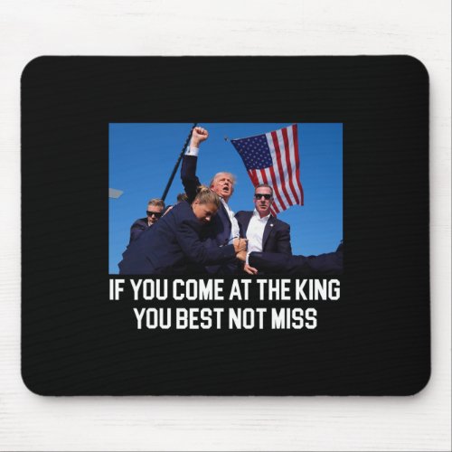 Rally Donald Trump Mug Shot _ Never Surrender  Mouse Pad