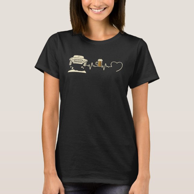 Rally Man Humour Heart Beat  Idea Aperitif T-Shirt (Front)