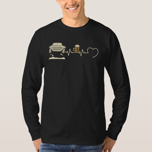 Rally Man Humour Heart Beat  Idea Aperitif T-Shirt (Front)