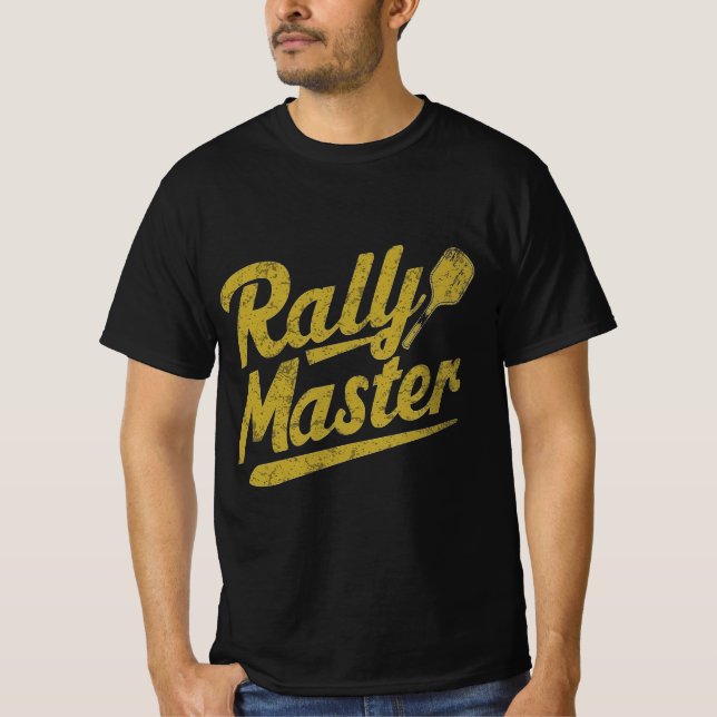 Rally master retro golden pickleball  T-Shirt (Front)