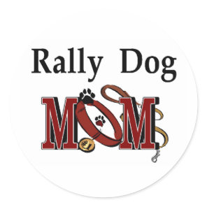 Rally Obedience Dog Mom Gifts Classic Round Sticker